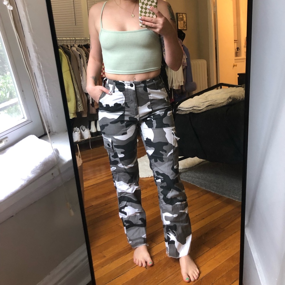 Urban Outfitters black and white camouflage pants